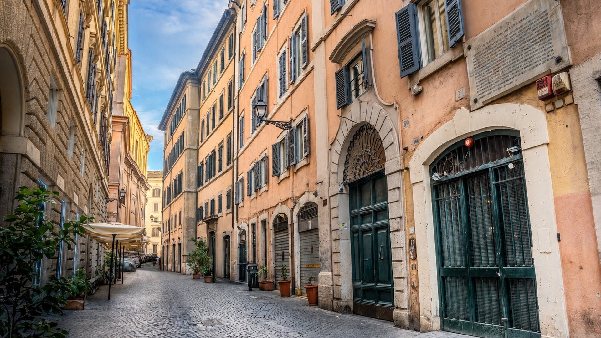 Studio Liberty — via del Monte della Farina, a cobbled street in the historic centre of Rome