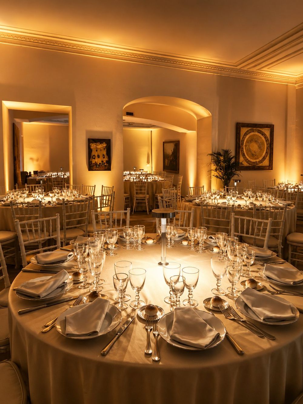 Studio Liberty — dettaglio della mise en place di una cena di gala